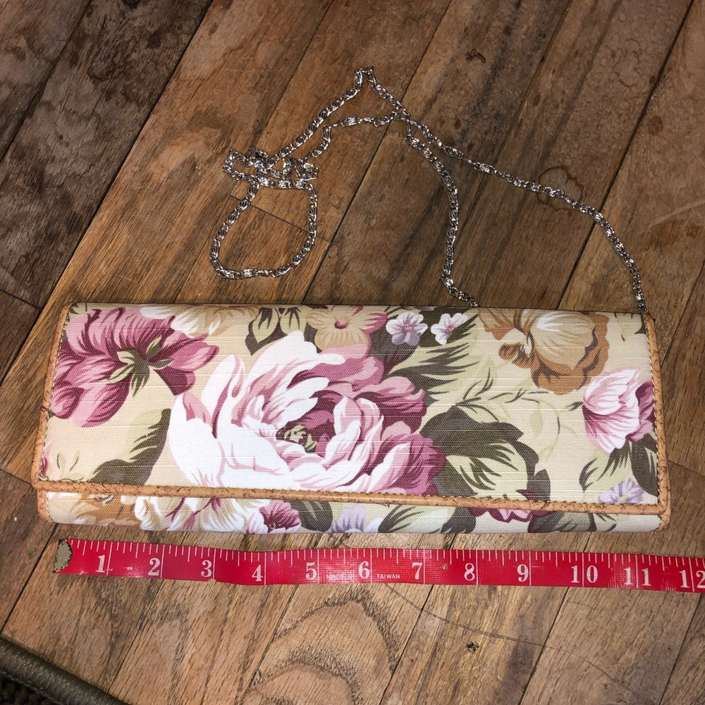 Aldo rose print clutch